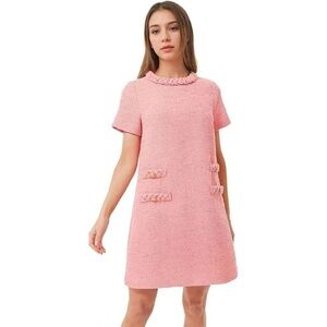 Tuckernuck Pink Tweed Jackie Dress